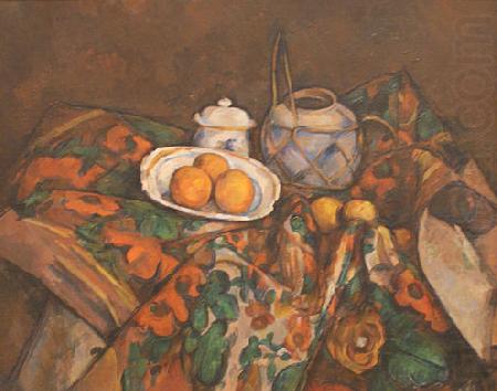 Paul Cezanne Still Life with Ginger Jar, Sugar Bowl, and Oranges china oil painting image